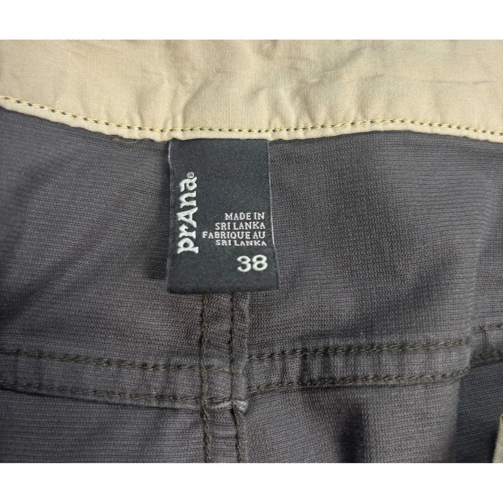 PrAna Breathe Pants Men Gray Excellent Organic Cotton Stretch Straight 38x32